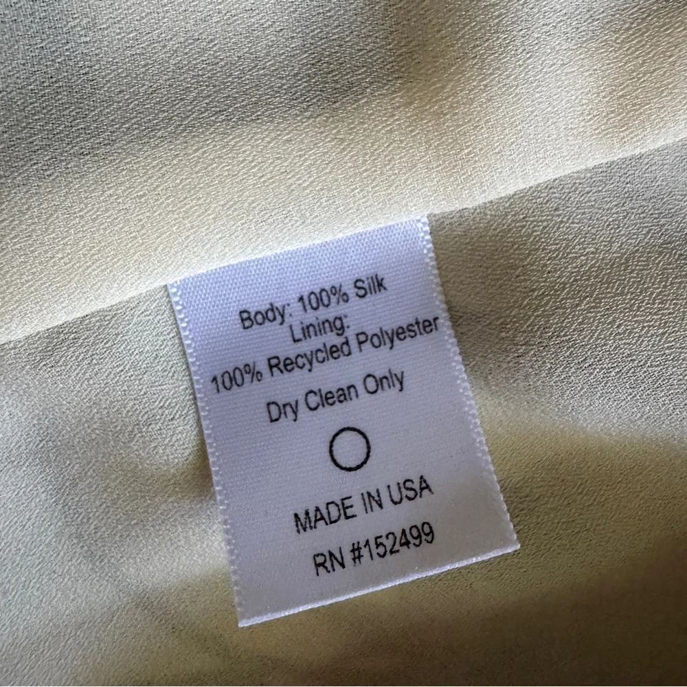 100% Silk Amour Vert Botanical Midi Skirt - Picture 9 of 10